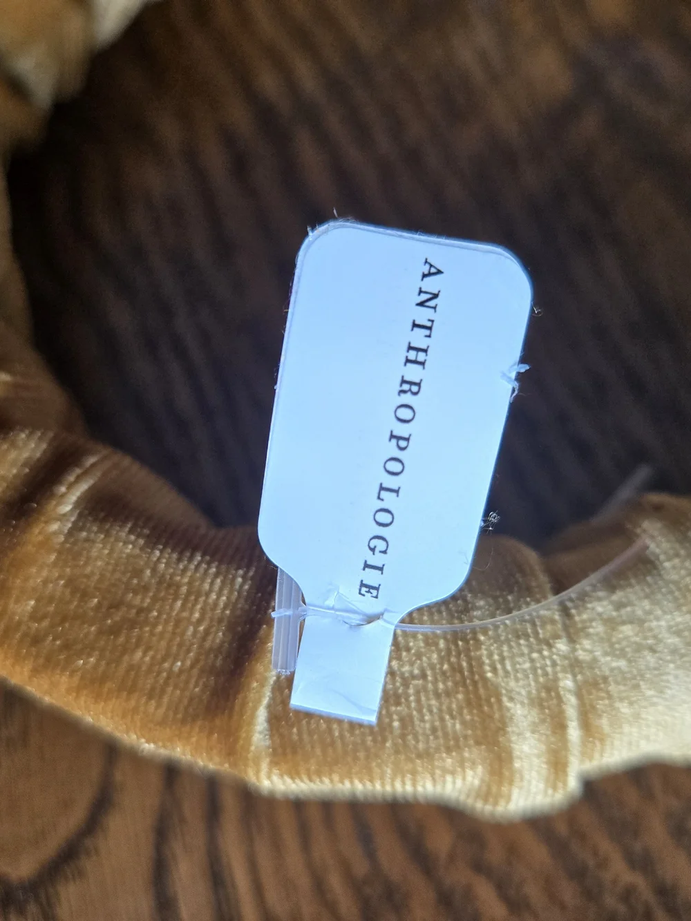 Anthropologie Velvet Ruched Headband in Mustard